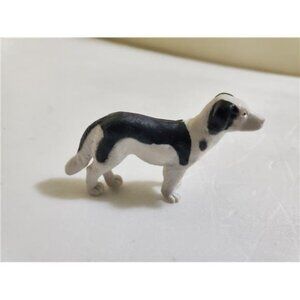 Vintage Black and White Dog Figurine